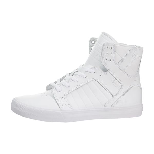 Supra Mens SkyTop High Top Shoes - White | Canada T0408-9P44